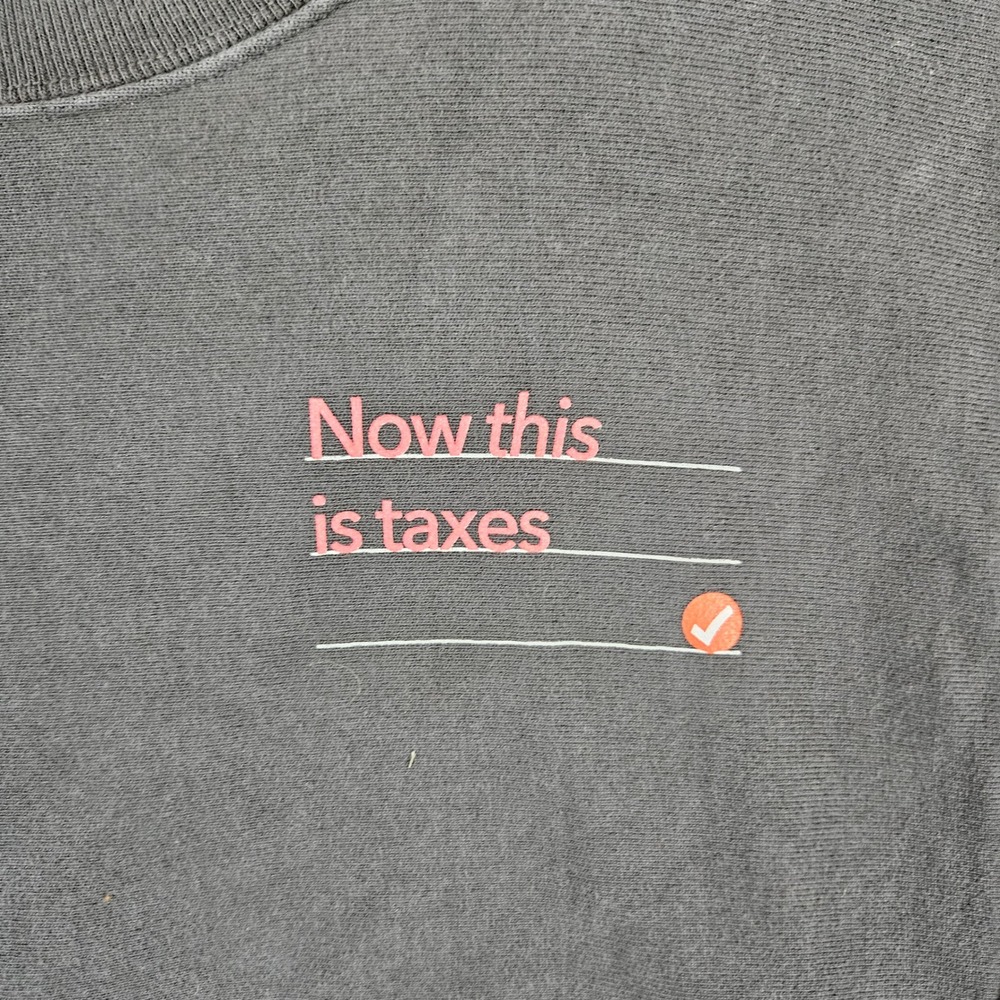 Champion Reverse Weave Mens Small TurboTax Now This Is Taxes Crewneck - Picture 2 of 10